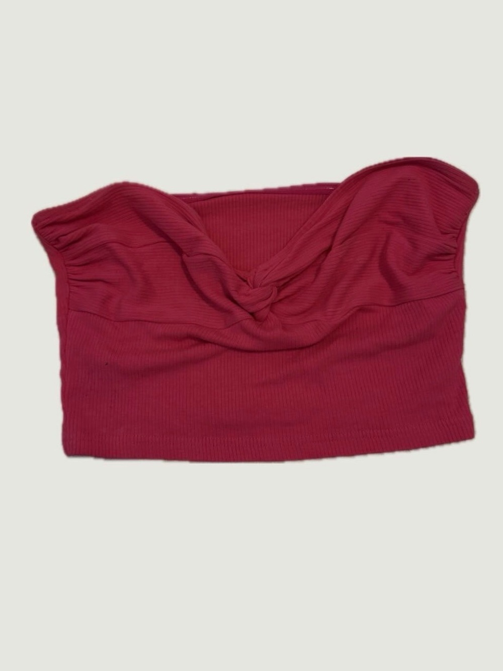 SHEIN Rose Knot-Front Ribbed Tube Camisole